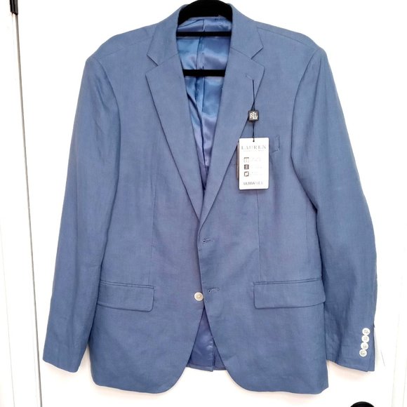 Lauren Ralph Lauren Men's Linen Sport Coat, Jacket, Blazer Lite Blue Size 40R - Picture 12 of 17